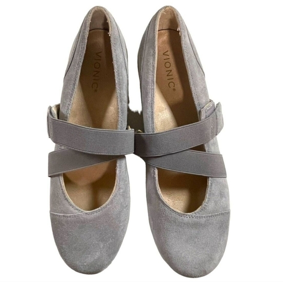 Vionic Flats Mary Jane Suede Leather 9.5 - Picture 1 of 8